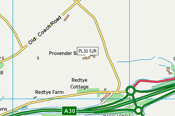 PL30 5JR map - OS VectorMap District (Ordnance Survey)