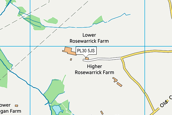 PL30 5JS map - OS VectorMap District (Ordnance Survey)