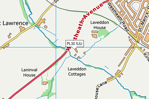 PL30 5JU map - OS VectorMap District (Ordnance Survey)