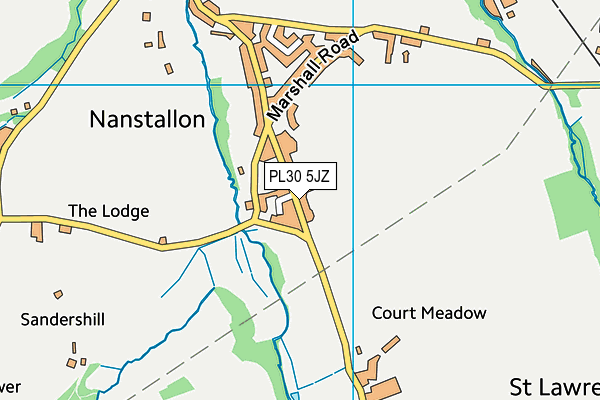 Nanstallon Community Primary School map (PL30 5JZ) - OS VectorMap District (Ordnance Survey)