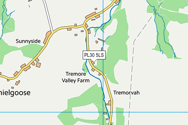 PL30 5LS map - OS VectorMap District (Ordnance Survey)