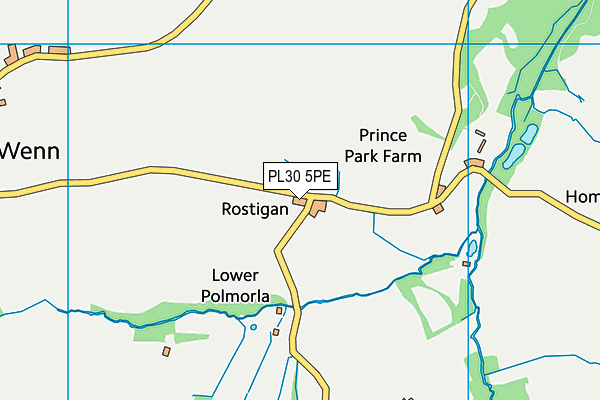 PL30 5PE map - OS VectorMap District (Ordnance Survey)