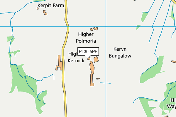 PL30 5PF map - OS VectorMap District (Ordnance Survey)