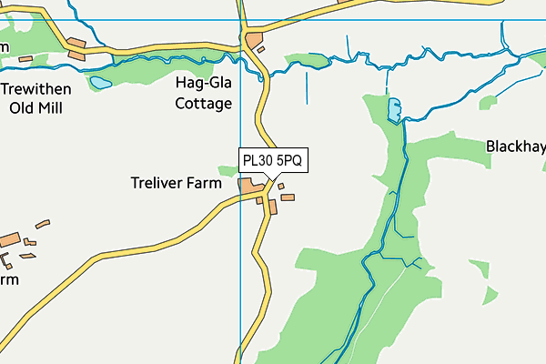 PL30 5PQ map - OS VectorMap District (Ordnance Survey)