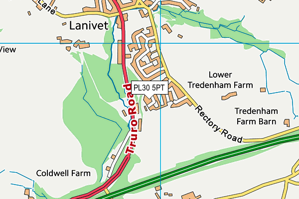 PL30 5PT map - OS VectorMap District (Ordnance Survey)