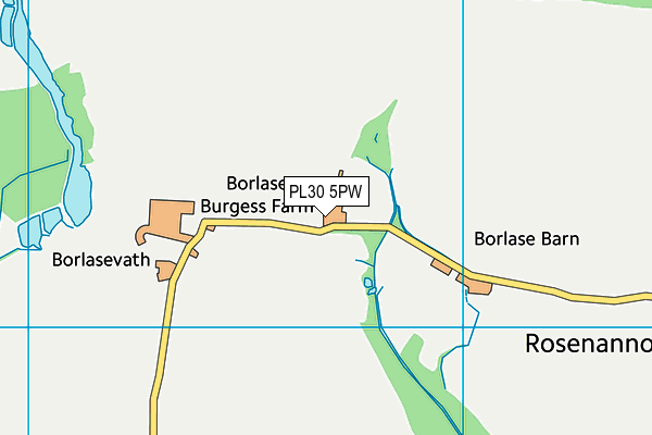 PL30 5PW map - OS VectorMap District (Ordnance Survey)