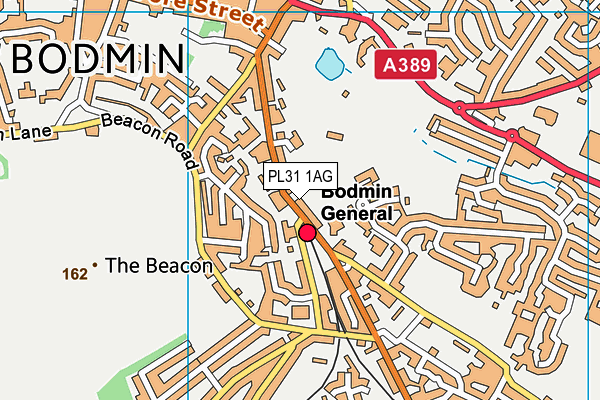 PL31 1AG map - OS VectorMap District (Ordnance Survey)