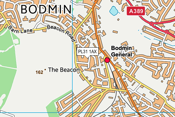 PL31 1AX map - OS VectorMap District (Ordnance Survey)