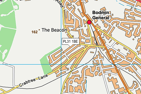 PL31 1BE map - OS VectorMap District (Ordnance Survey)