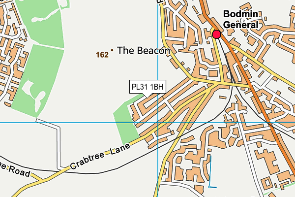 PL31 1BH map - OS VectorMap District (Ordnance Survey)