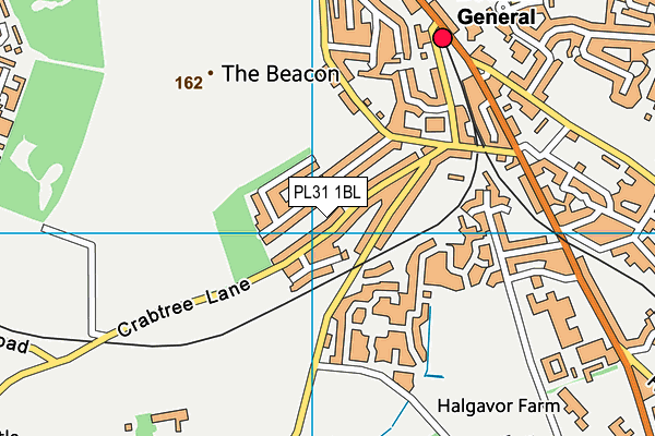 PL31 1BL map - OS VectorMap District (Ordnance Survey)