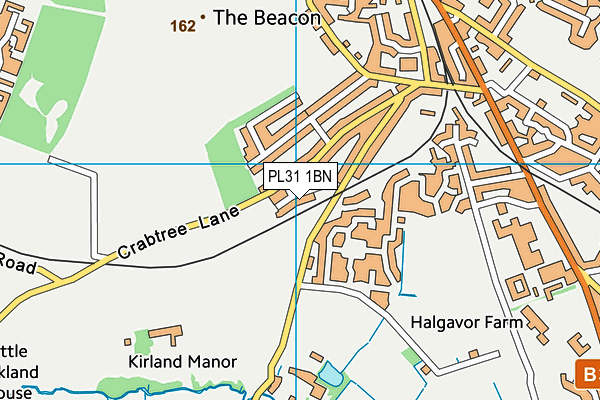 PL31 1BN map - OS VectorMap District (Ordnance Survey)