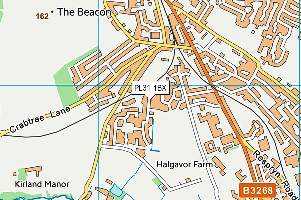 PL31 1BX map - OS VectorMap District (Ordnance Survey)