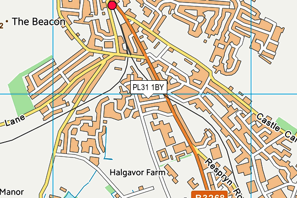 PL31 1BY map - OS VectorMap District (Ordnance Survey)