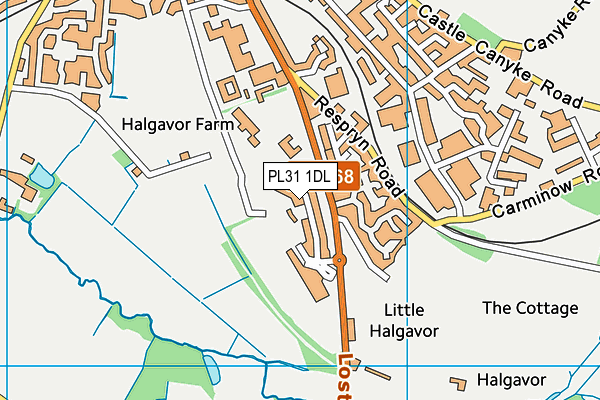 PL31 1DL map - OS VectorMap District (Ordnance Survey)