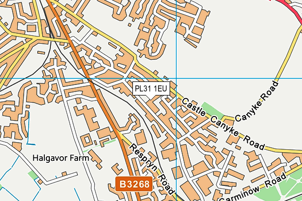 PL31 1EU map - OS VectorMap District (Ordnance Survey)
