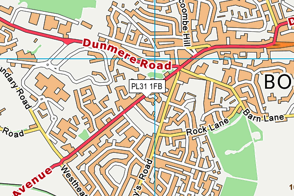 PL31 1FB map - OS VectorMap District (Ordnance Survey)