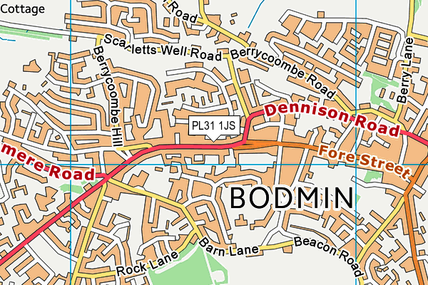 Map of BODMIN BUSINESS CENTRE LTD at district scale
