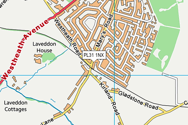 PL31 1NX map - OS VectorMap District (Ordnance Survey)