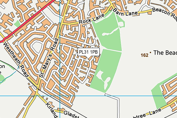 PL31 1PB map - OS VectorMap District (Ordnance Survey)