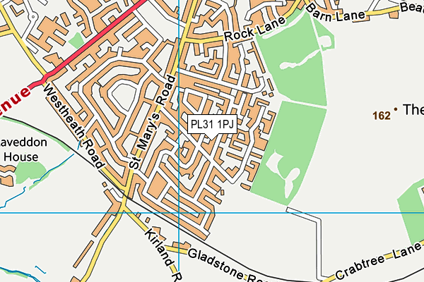 PL31 1PJ map - OS VectorMap District (Ordnance Survey)