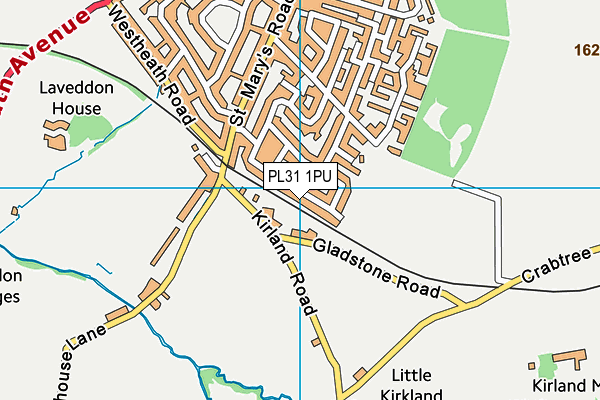 PL31 1PU map - OS VectorMap District (Ordnance Survey)