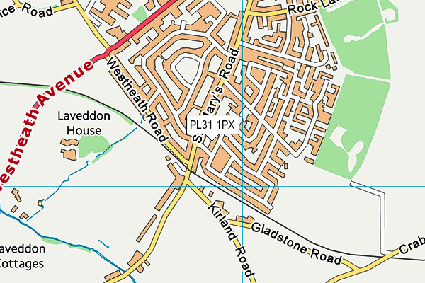 PL31 1PX map - OS VectorMap District (Ordnance Survey)