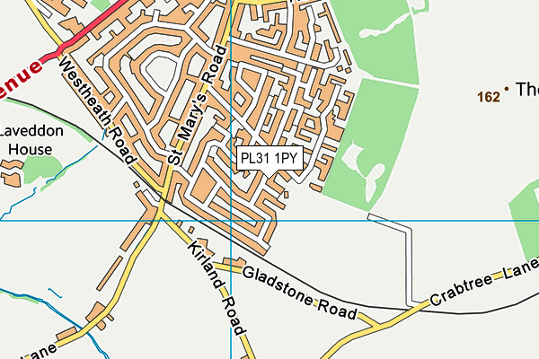 PL31 1PY map - OS VectorMap District (Ordnance Survey)