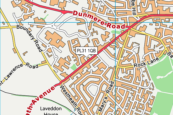 PL31 1QB map - OS VectorMap District (Ordnance Survey)