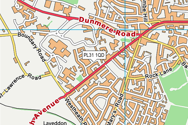 PL31 1QD map - OS VectorMap District (Ordnance Survey)