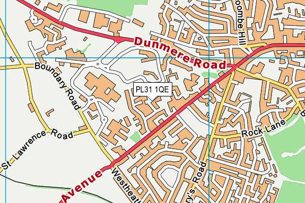 PL31 1QE map - OS VectorMap District (Ordnance Survey)