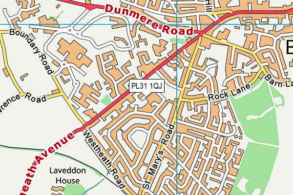 PL31 1QJ map - OS VectorMap District (Ordnance Survey)