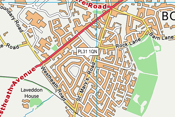 PL31 1QN map - OS VectorMap District (Ordnance Survey)