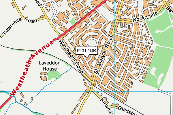 PL31 1QR map - OS VectorMap District (Ordnance Survey)