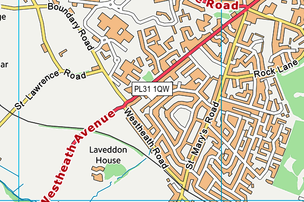 PL31 1QW map - OS VectorMap District (Ordnance Survey)