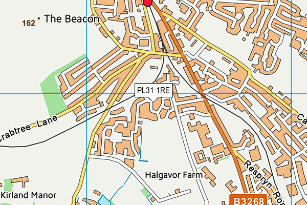PL31 1RE map - OS VectorMap District (Ordnance Survey)