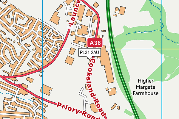 PL31 2AU map - OS VectorMap District (Ordnance Survey)