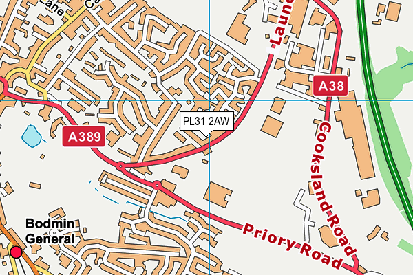 PL31 2AW map - OS VectorMap District (Ordnance Survey)