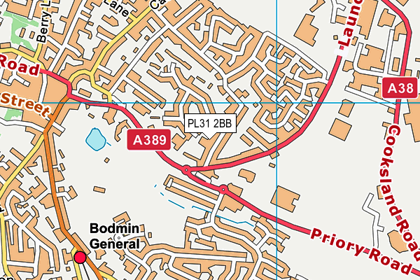 PL31 2BB map - OS VectorMap District (Ordnance Survey)