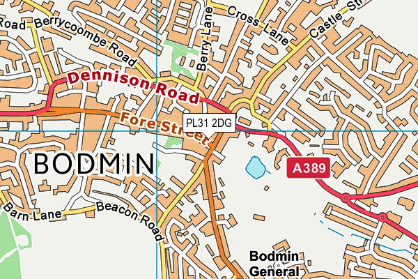 PL31 2DG map - OS VectorMap District (Ordnance Survey)