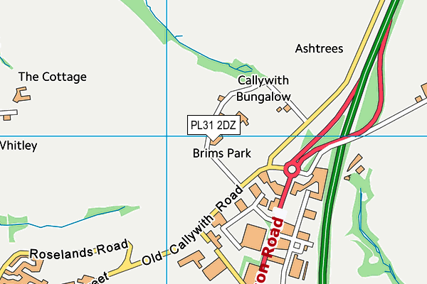Map of CORNISH LIME COMPANY LIMITED at district scale