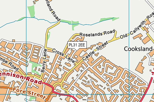 PL31 2EE map - OS VectorMap District (Ordnance Survey)