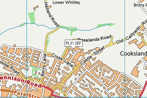 PL31 2EF map - OS VectorMap District (Ordnance Survey)