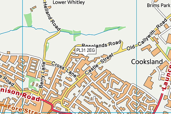 PL31 2EG map - OS VectorMap District (Ordnance Survey)