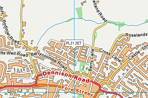 PL31 2ET map - OS VectorMap District (Ordnance Survey)