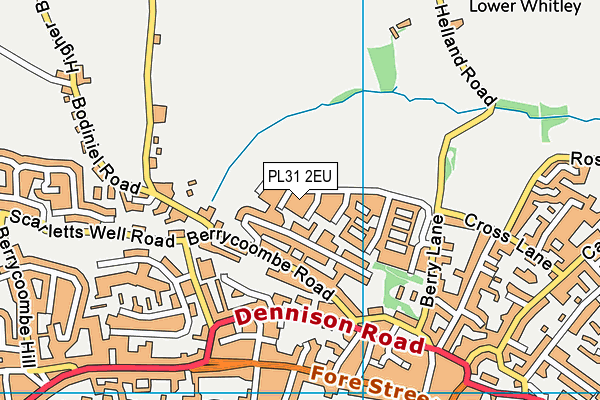 PL31 2EU map - OS VectorMap District (Ordnance Survey)