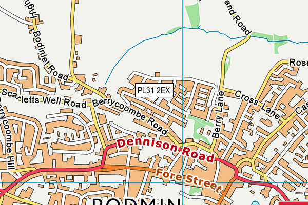 PL31 2EX map - OS VectorMap District (Ordnance Survey)