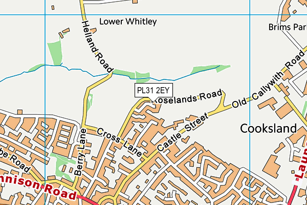 PL31 2EY map - OS VectorMap District (Ordnance Survey)