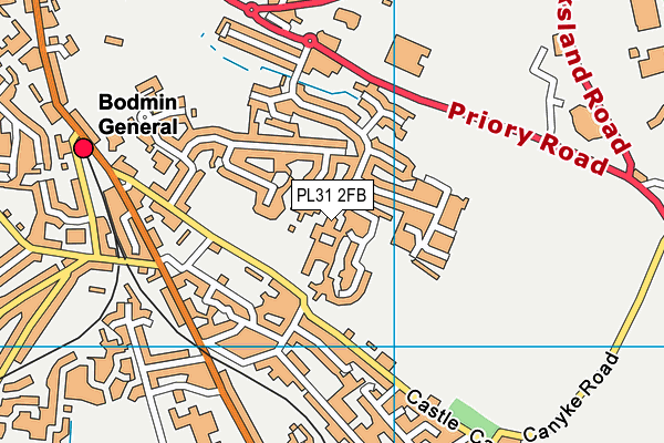 PL31 2FB map - OS VectorMap District (Ordnance Survey)
