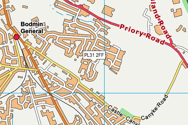 PL31 2FF map - OS VectorMap District (Ordnance Survey)